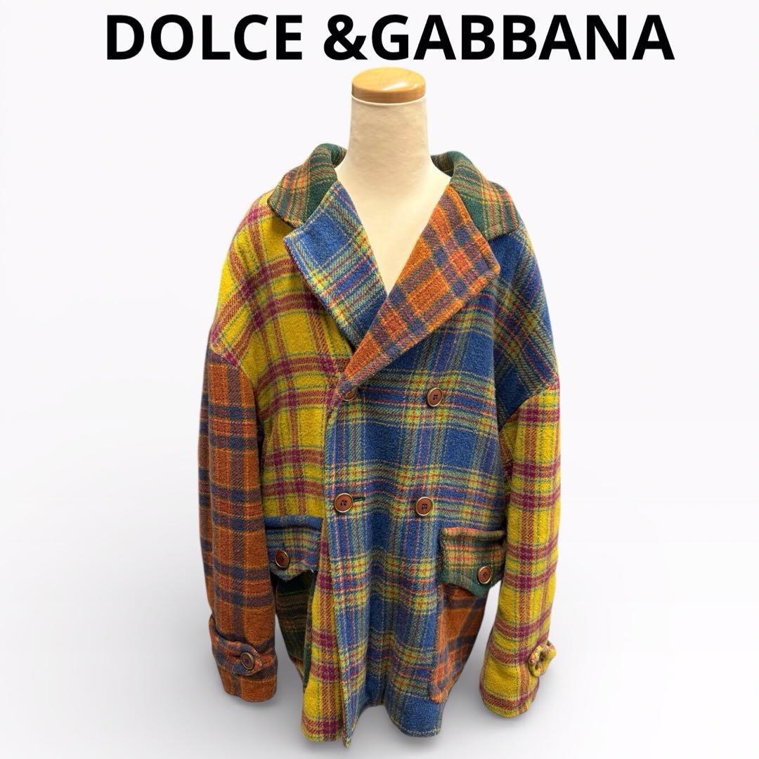 DOLCE &GABBANA ドルガバ　チェック　古着　イタリア製　アウター