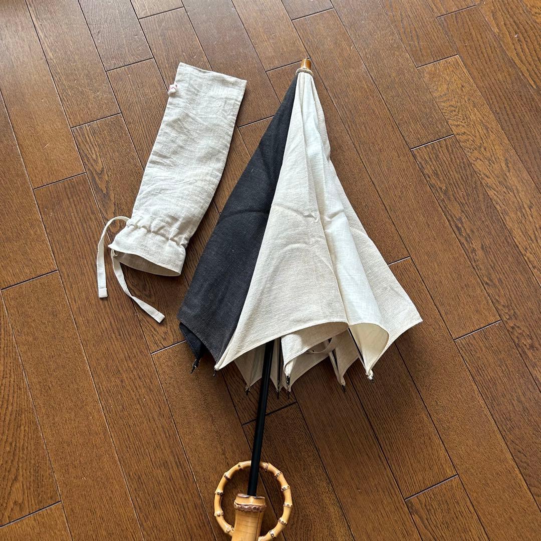 シュールメール　リネン　折りたたみ日傘