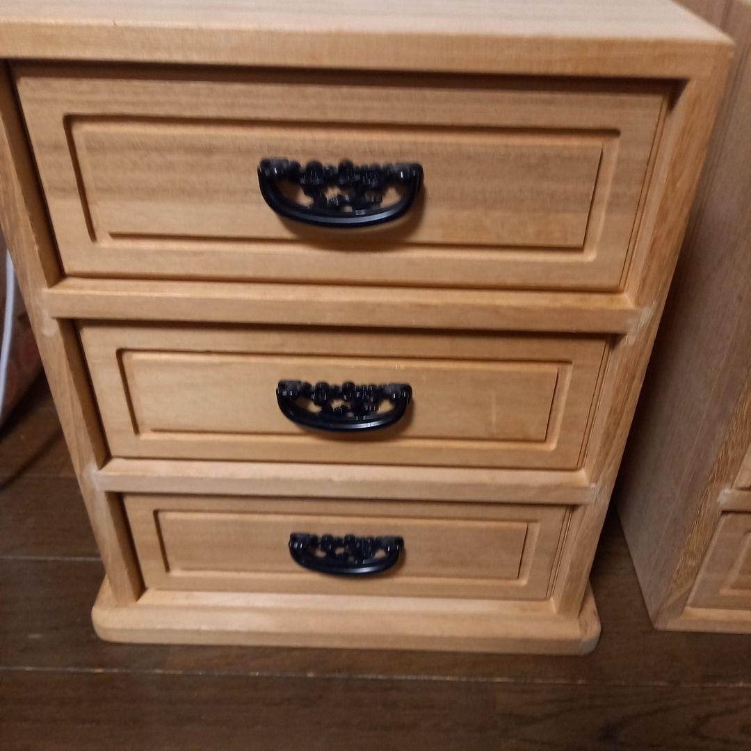 桐小型箪笥(小型チェスト) 6段（2分割可能）小引き出し　工芸品