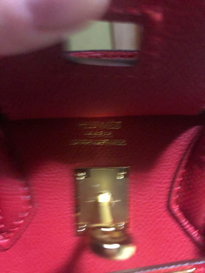 HERMES エルメス ノベルティ ハンドバッグ レッド バーキン25