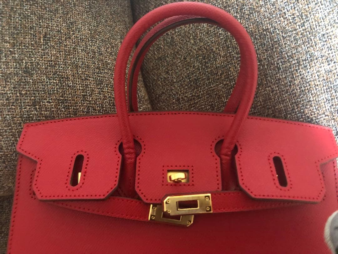 HERMES エルメス ノベルティ ハンドバッグ レッド バーキン25