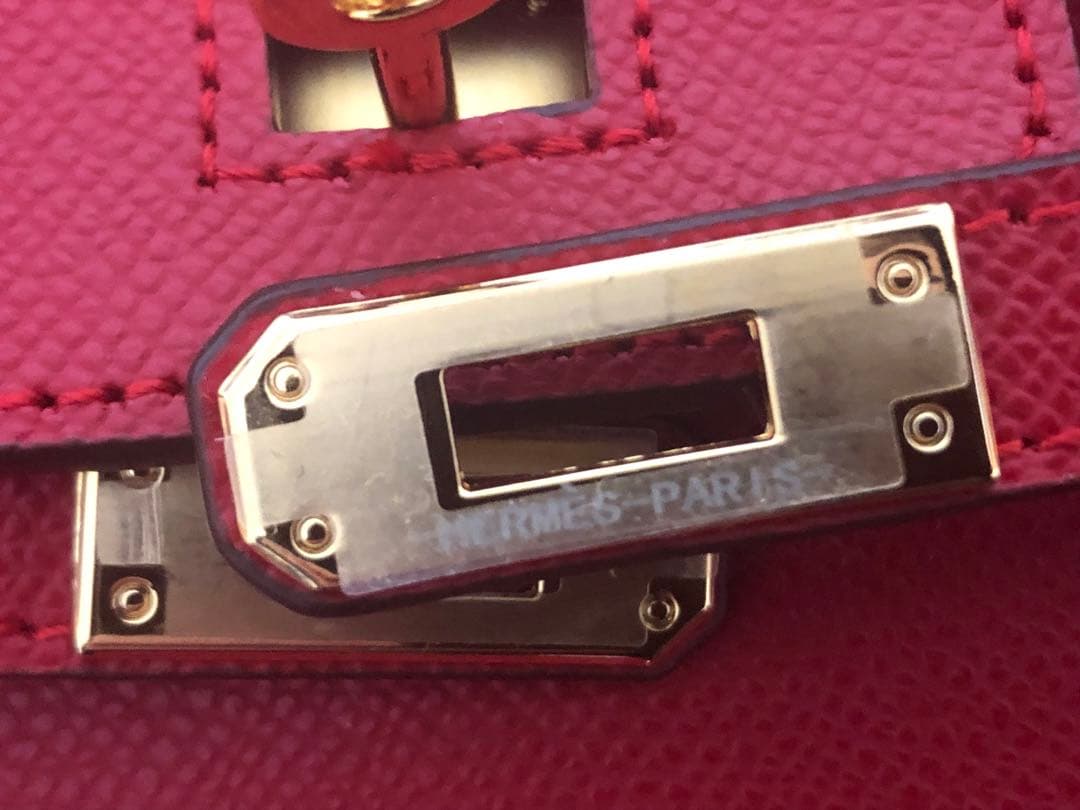 HERMES エルメス ノベルティ ハンドバッグ レッド バーキン25