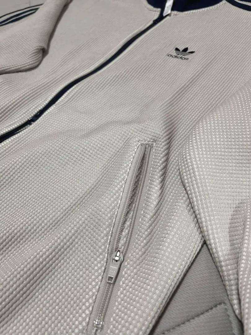【値下げ】adidas ワッフル トラックジャケット ホワイト/ネイビー