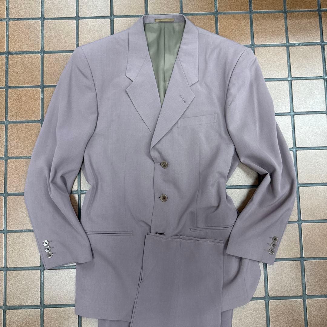 新品 Lサイズ メンズスーツ ヴィンテージスーツ パープル系 セットアップ