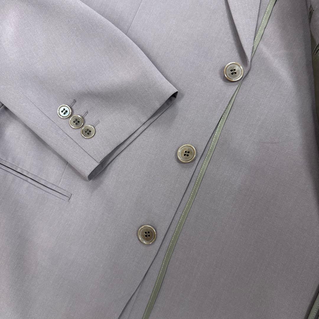 新品 Lサイズ メンズスーツ ヴィンテージスーツ パープル系 セットアップ