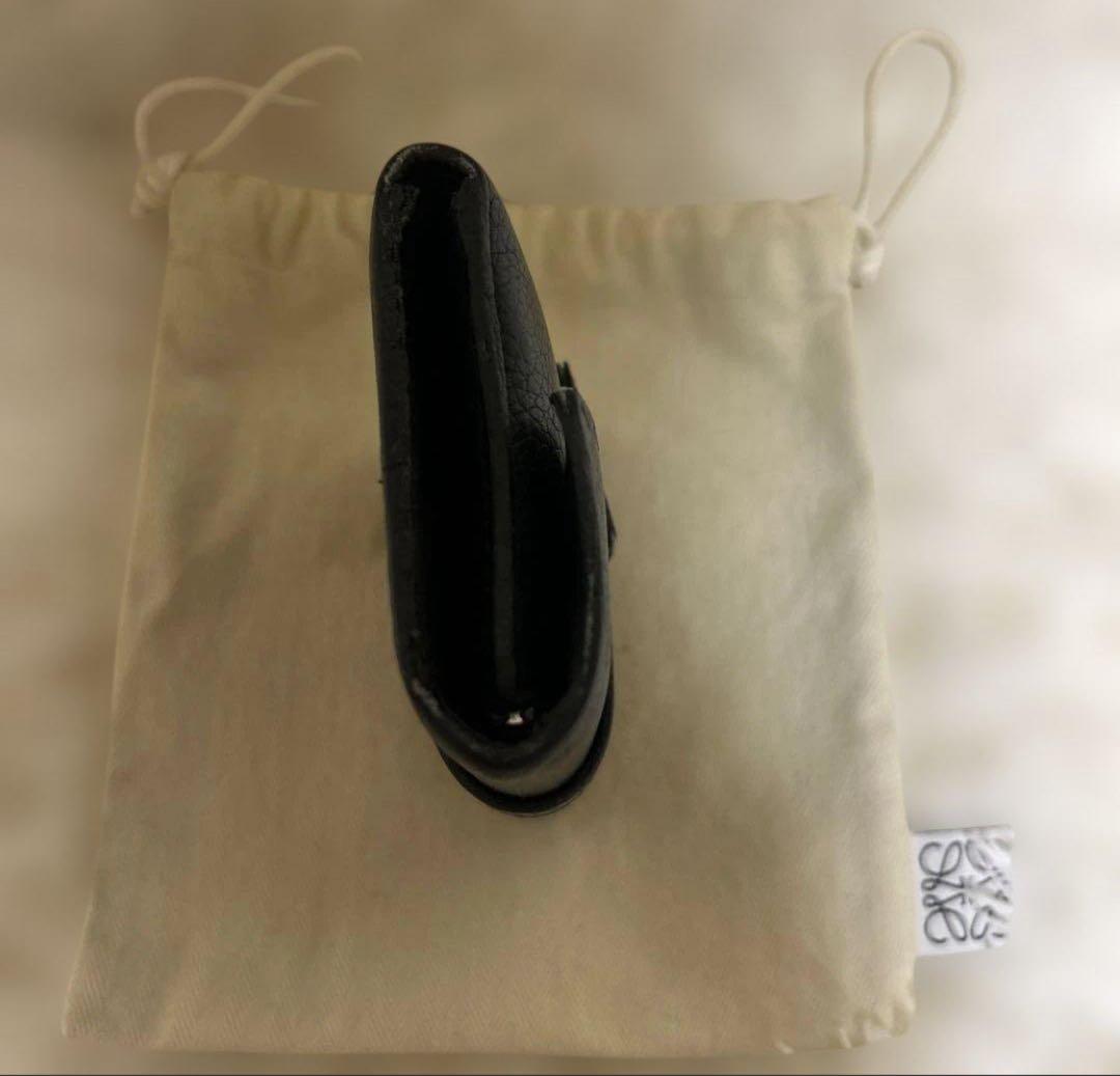 K*K様 LOEWE 黒 レザー 三つ折り財布