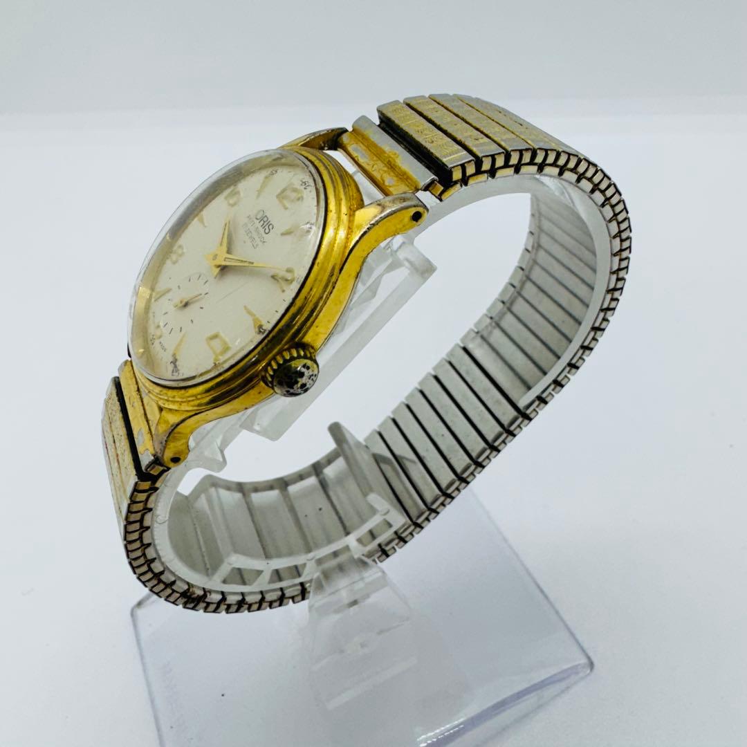 ✨ORIS✨オリス✨17JEWELS✨ホワイト文字盤✨ゴールド✨腕時計✨