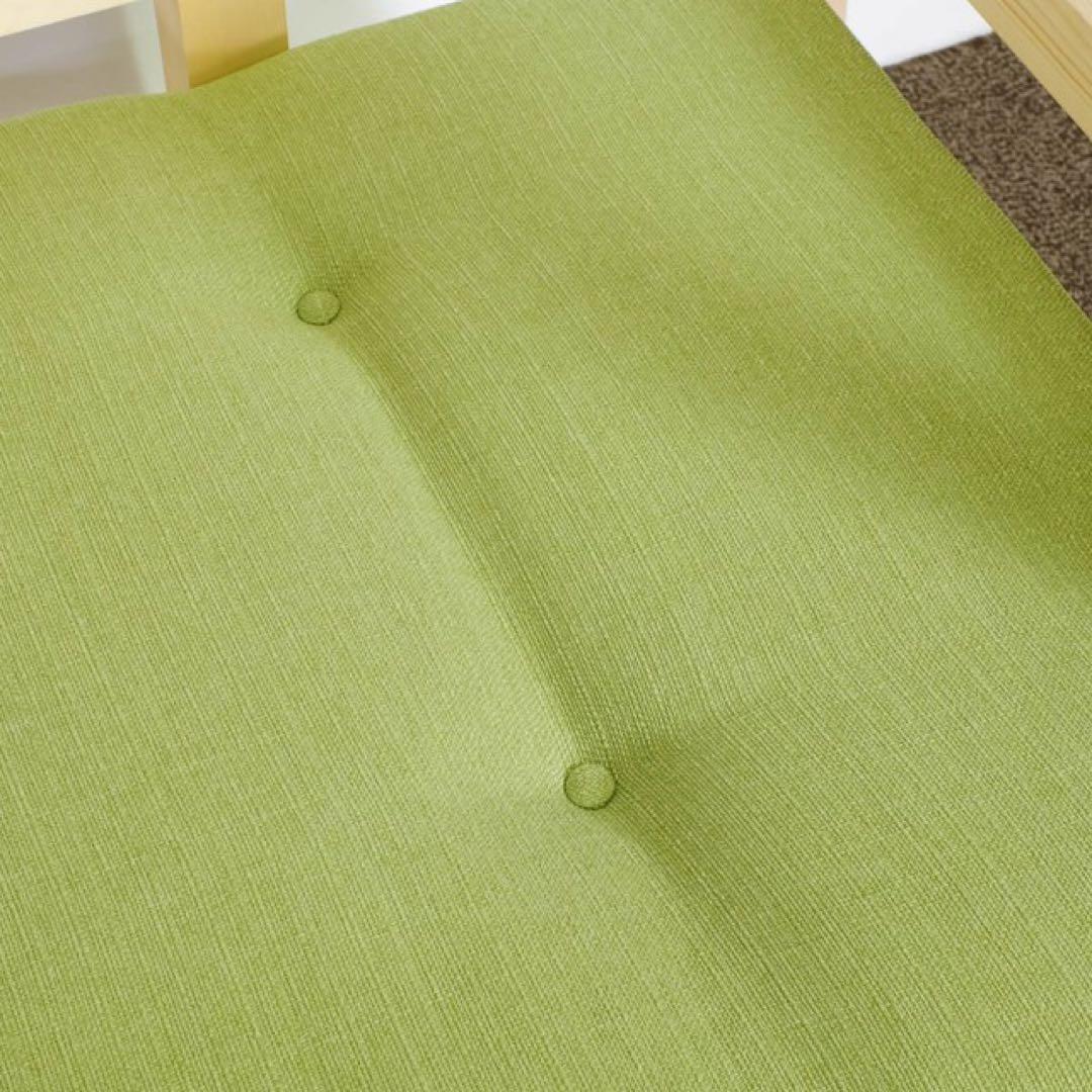 H 新品 北欧 パイン材 ソファベッド すのこ グリーン 緑 ソファ カントリー