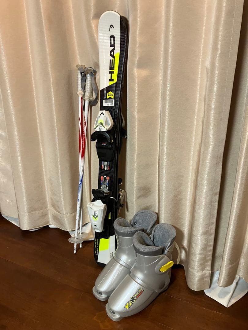 HEAD スキー板　スキーブーツ　ストック　フルセット　スワロースキー