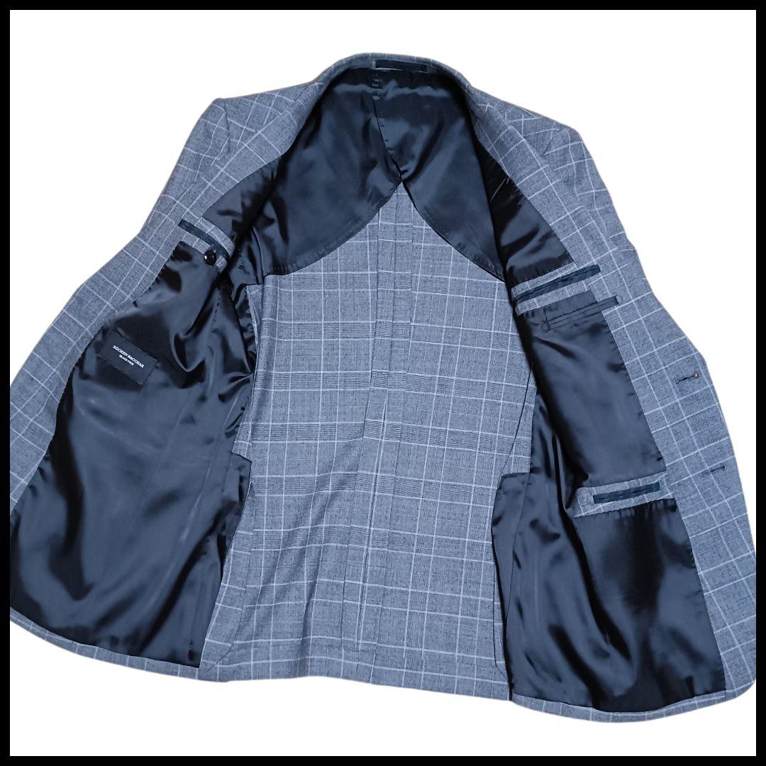 ✨極美品✨リッケンバッカー　スーツ　セットアップ　3ピース　グレンチェック　Ｌ