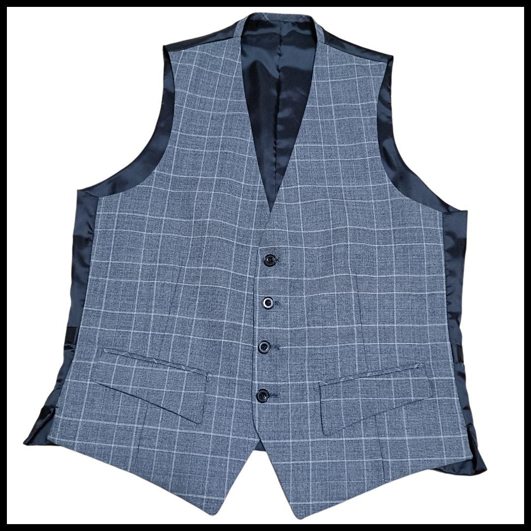 ✨極美品✨リッケンバッカー　スーツ　セットアップ　3ピース　グレンチェック　Ｌ