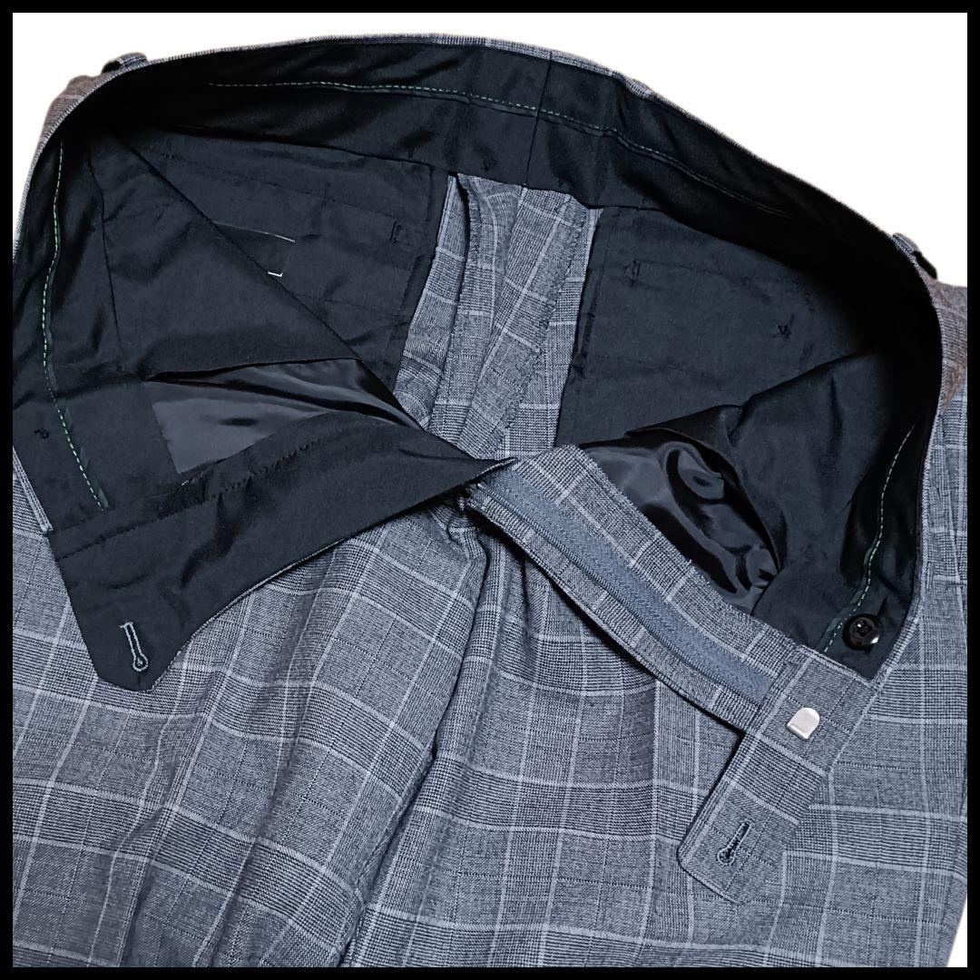 ✨極美品✨リッケンバッカー　スーツ　セットアップ　3ピース　グレンチェック　Ｌ