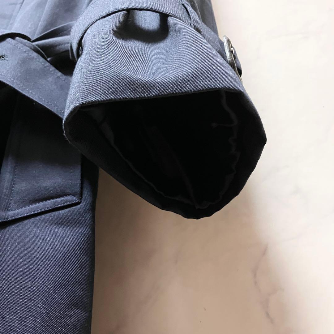 バーバリー ステンカラーコート ネイビー 10 L ベルト