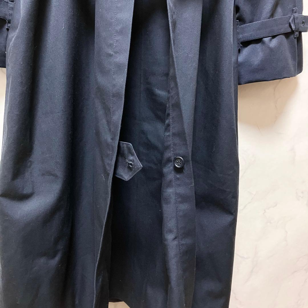 バーバリー ステンカラーコート ネイビー 10 L ベルト