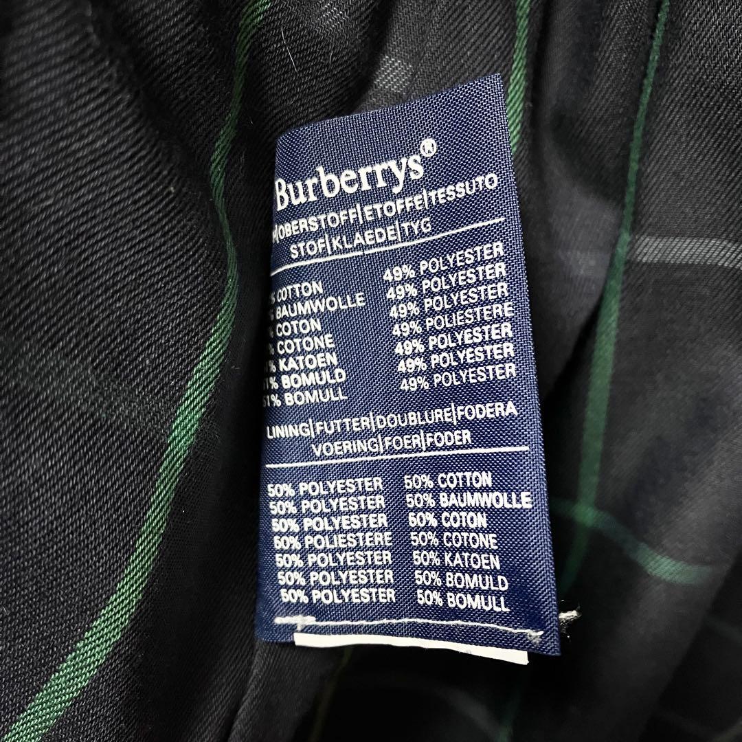 バーバリー ステンカラーコート ネイビー 10 L ベルト