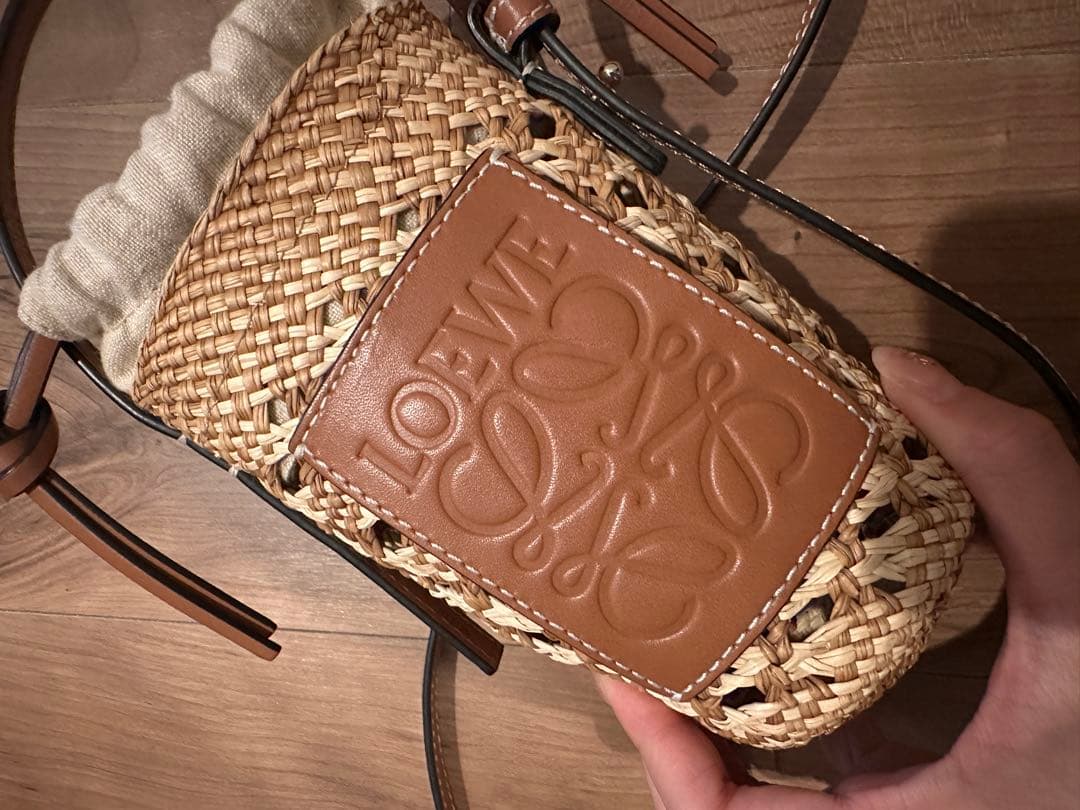 LOEWE ロエベ　ラフィア ポケット バスケットバッグ