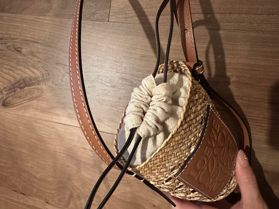 LOEWE ロエベ　ラフィア ポケット バスケットバッグ