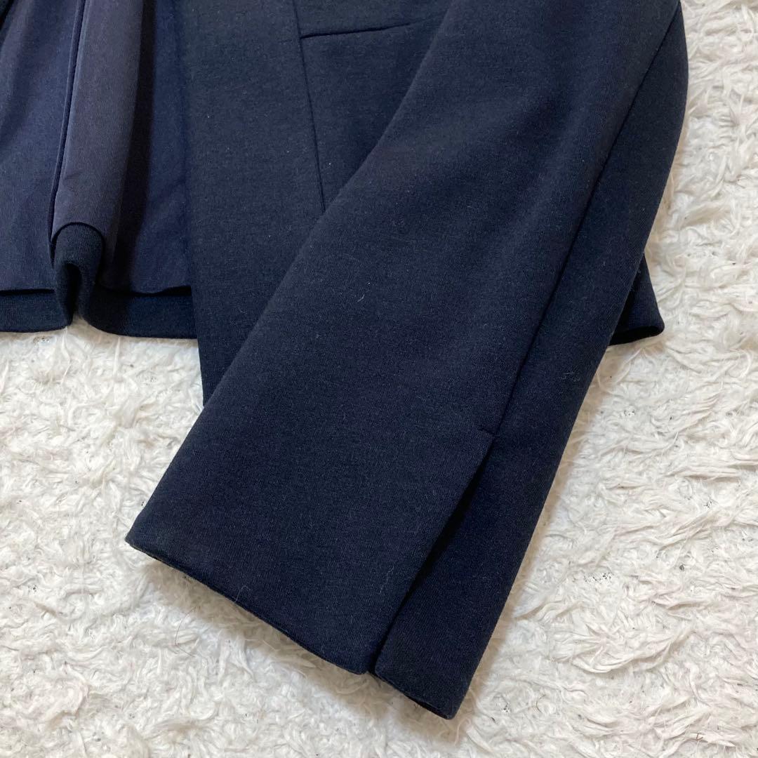 美品♡ ケイミー kayme ノーカラージャケット ネイビー サイズ9 ビジネス