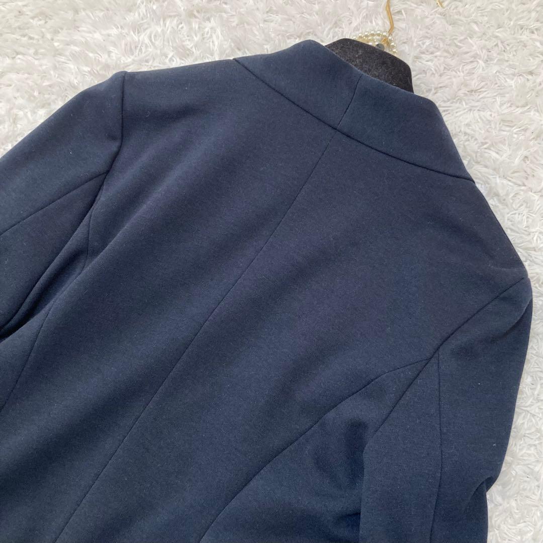 美品♡ ケイミー kayme ノーカラージャケット ネイビー サイズ9 ビジネス