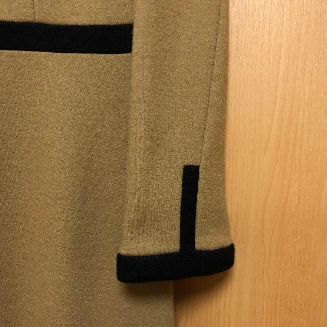 ま*れ様 チ*コ様 新品！アンタイトル ウールジャージ 配色ワンピース　キャメル
