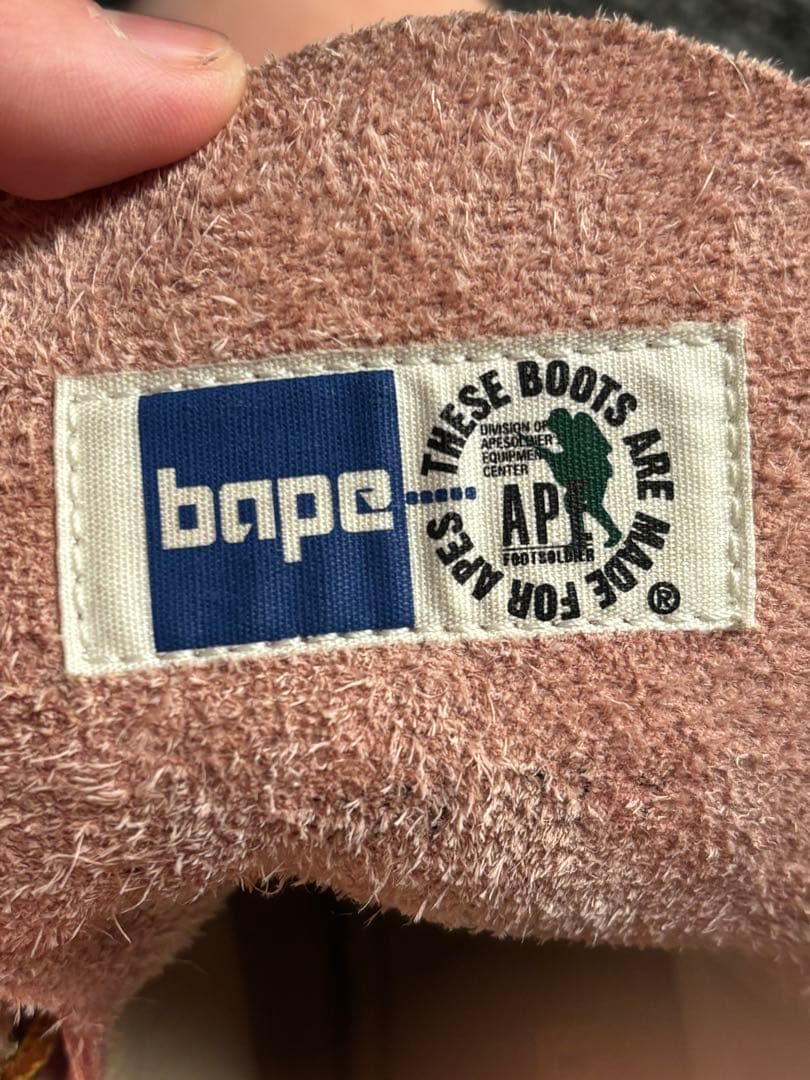 a bathing ape ピンク ブーツ