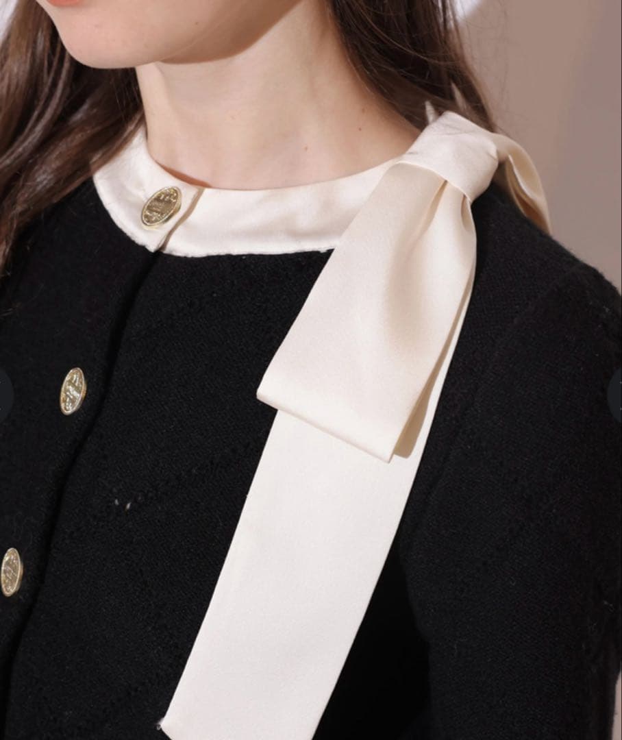 ジャケット・アウター Rirandture MARIEBELLE Ribbon Knit Jacket