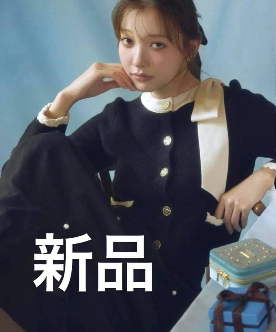 ジャケット・アウター Rirandture MARIEBELLE Ribbon Knit Jacket