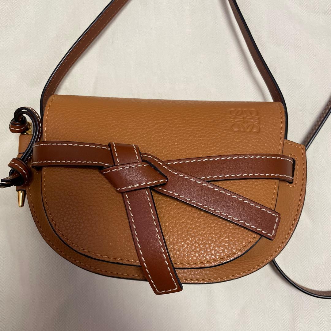 ロエベ　LOEWE ゲート　ミニ　ショルダーバッグ　ブラウン　保存袋つき