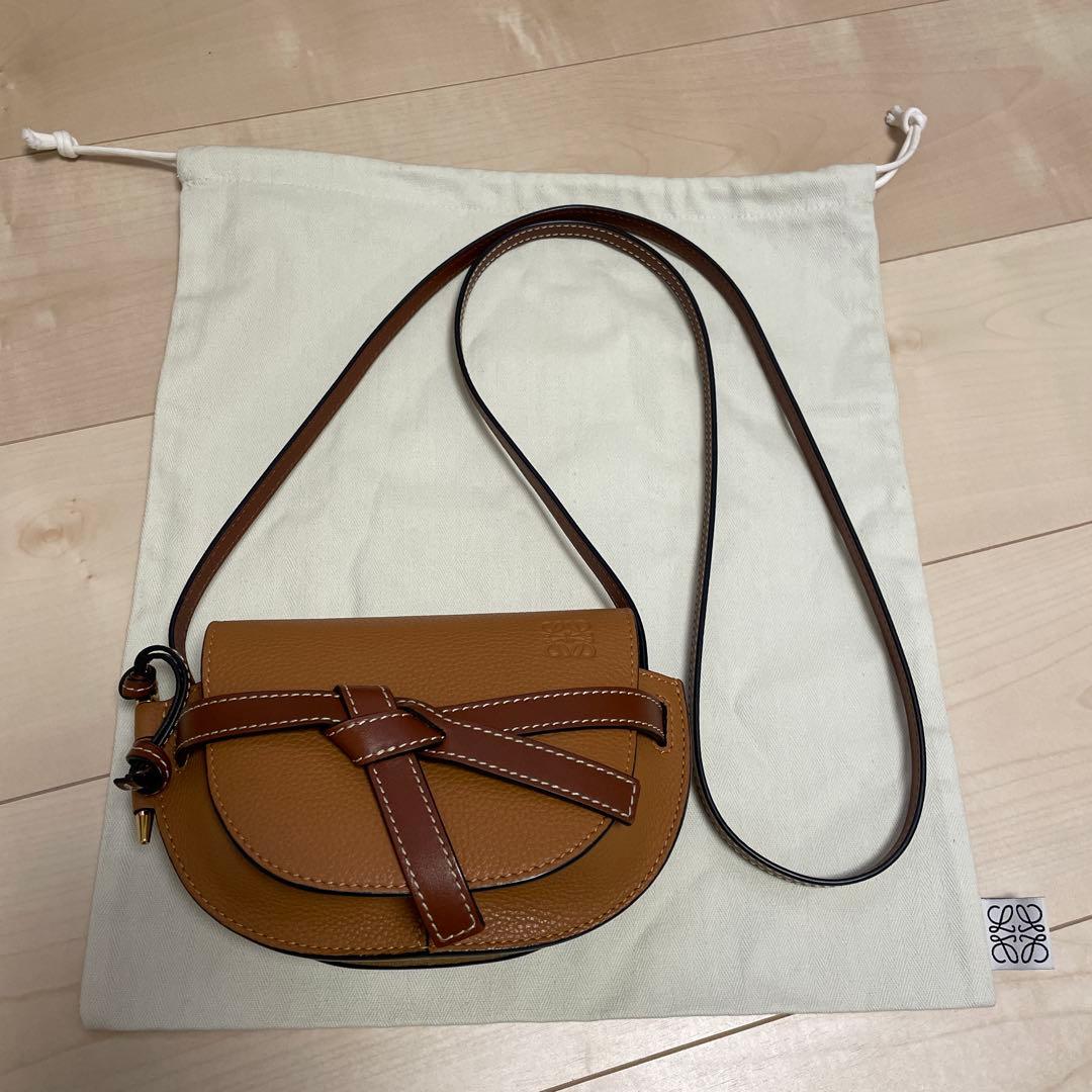 ロエベ　LOEWE ゲート　ミニ　ショルダーバッグ　ブラウン　保存袋つき
