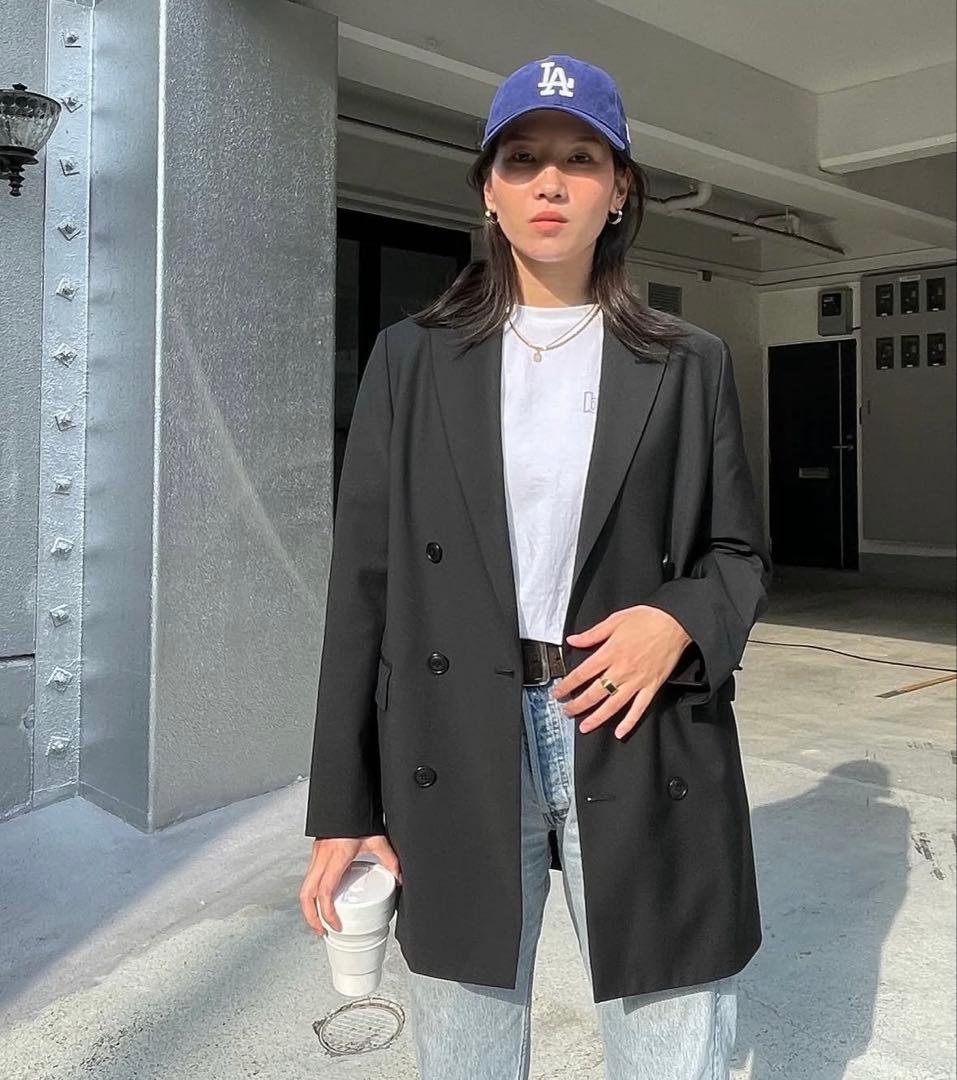 H BEAUTY&YOUTHブラック テーラードジャケット