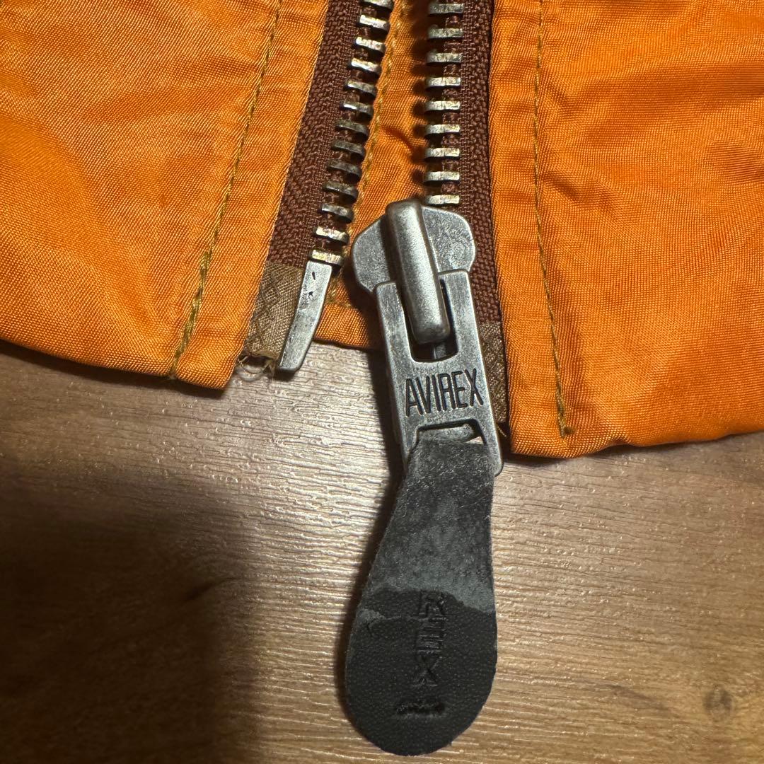 AVIREX ワッペンカスタム MA-1 M オレンジ