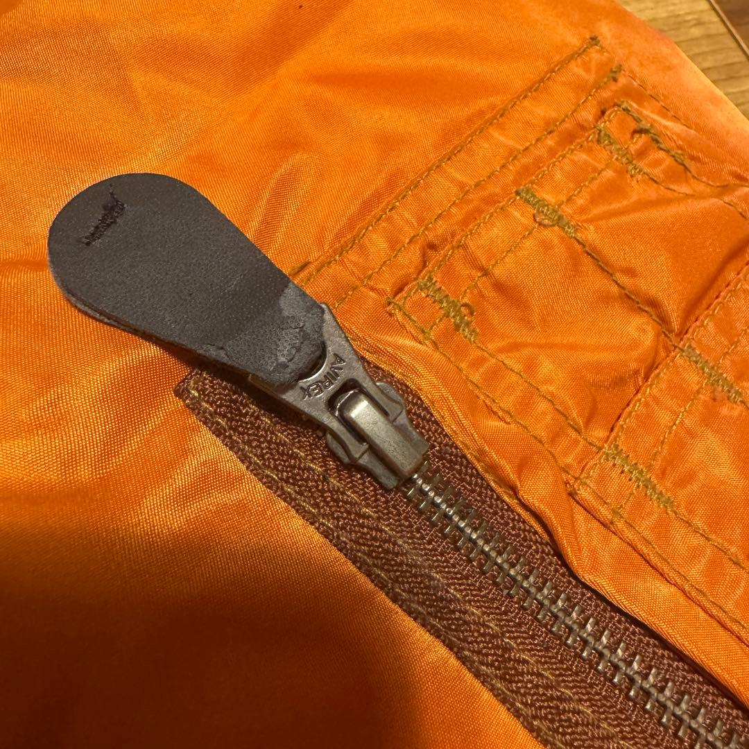 AVIREX ワッペンカスタム MA-1 M オレンジ