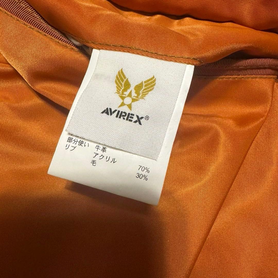 AVIREX ワッペンカスタム MA-1 M オレンジ