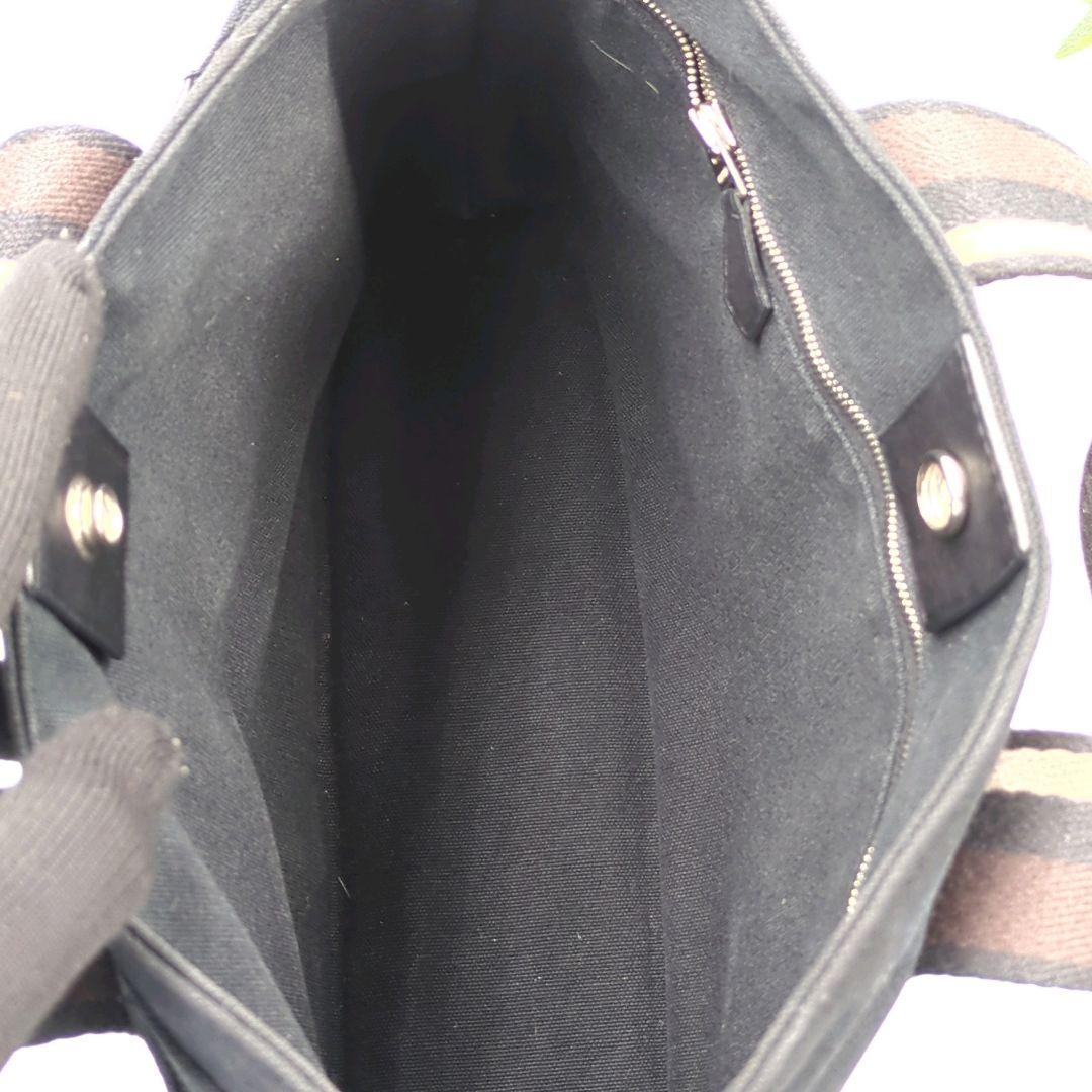 HERMES トロカホリゾンタル PMトートバッグ　キャンバス/レザー　男女兼用