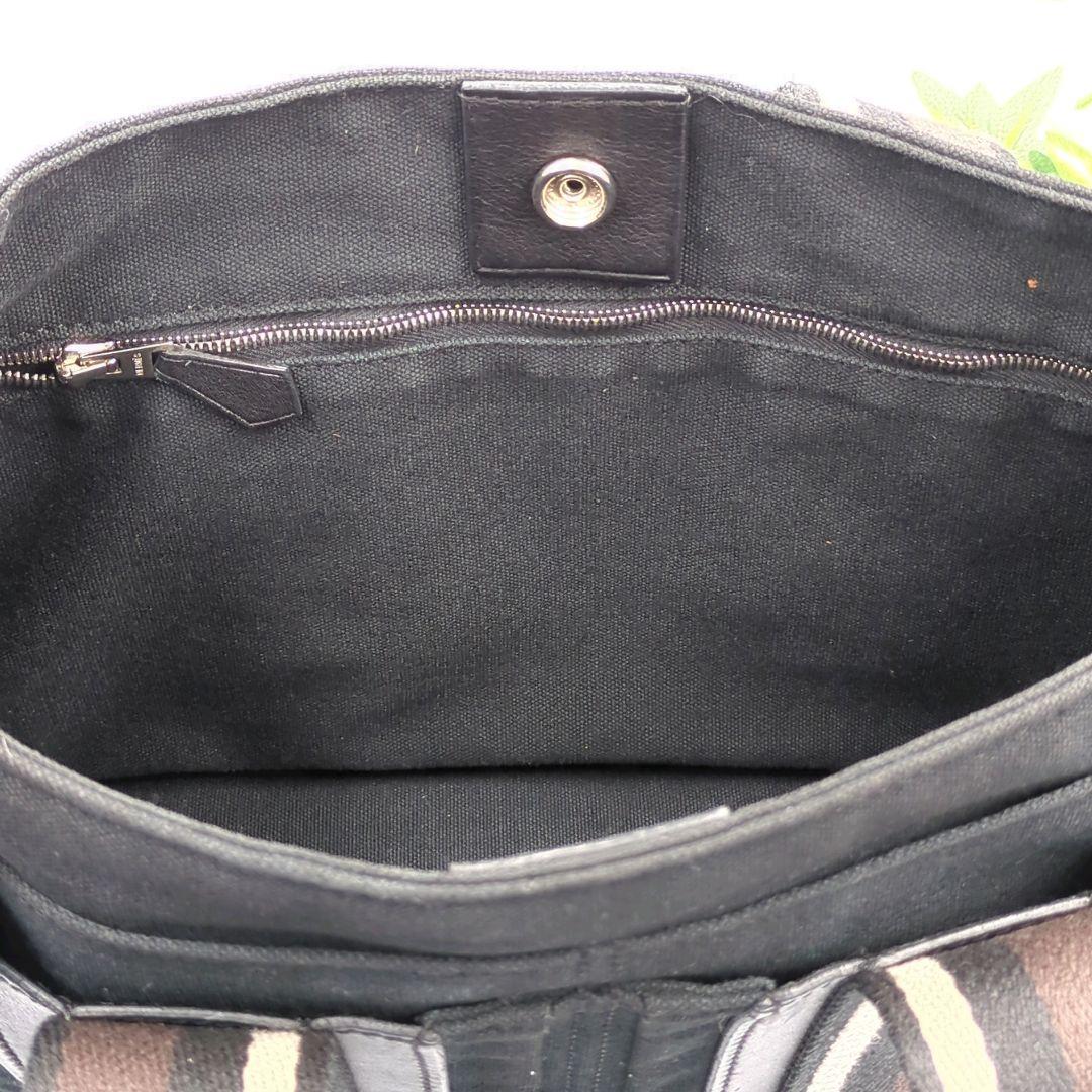 HERMES トロカホリゾンタル PMトートバッグ　キャンバス/レザー　男女兼用