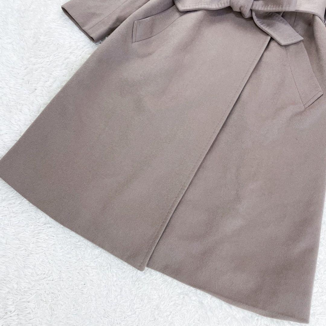 極美品✨ INDIVI V.A.I カシミヤビーバーステンカラーコート キャメル