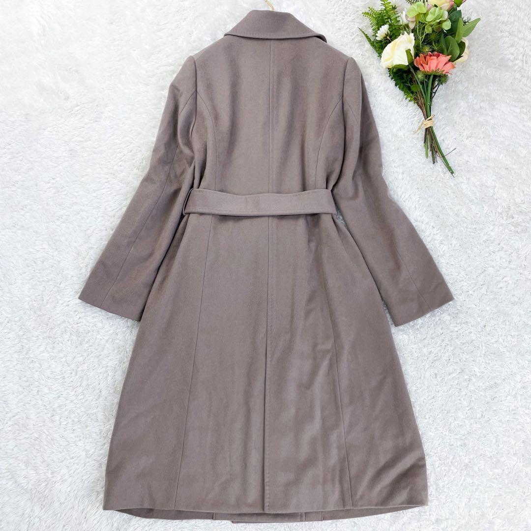 極美品✨ INDIVI V.A.I カシミヤビーバーステンカラーコート キャメル