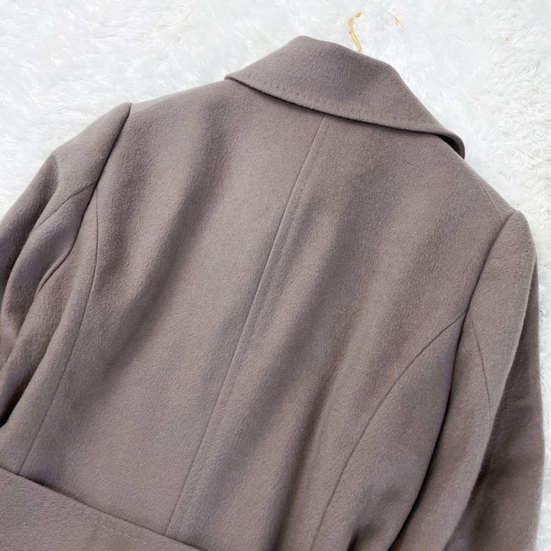 極美品✨ INDIVI V.A.I カシミヤビーバーステンカラーコート キャメル