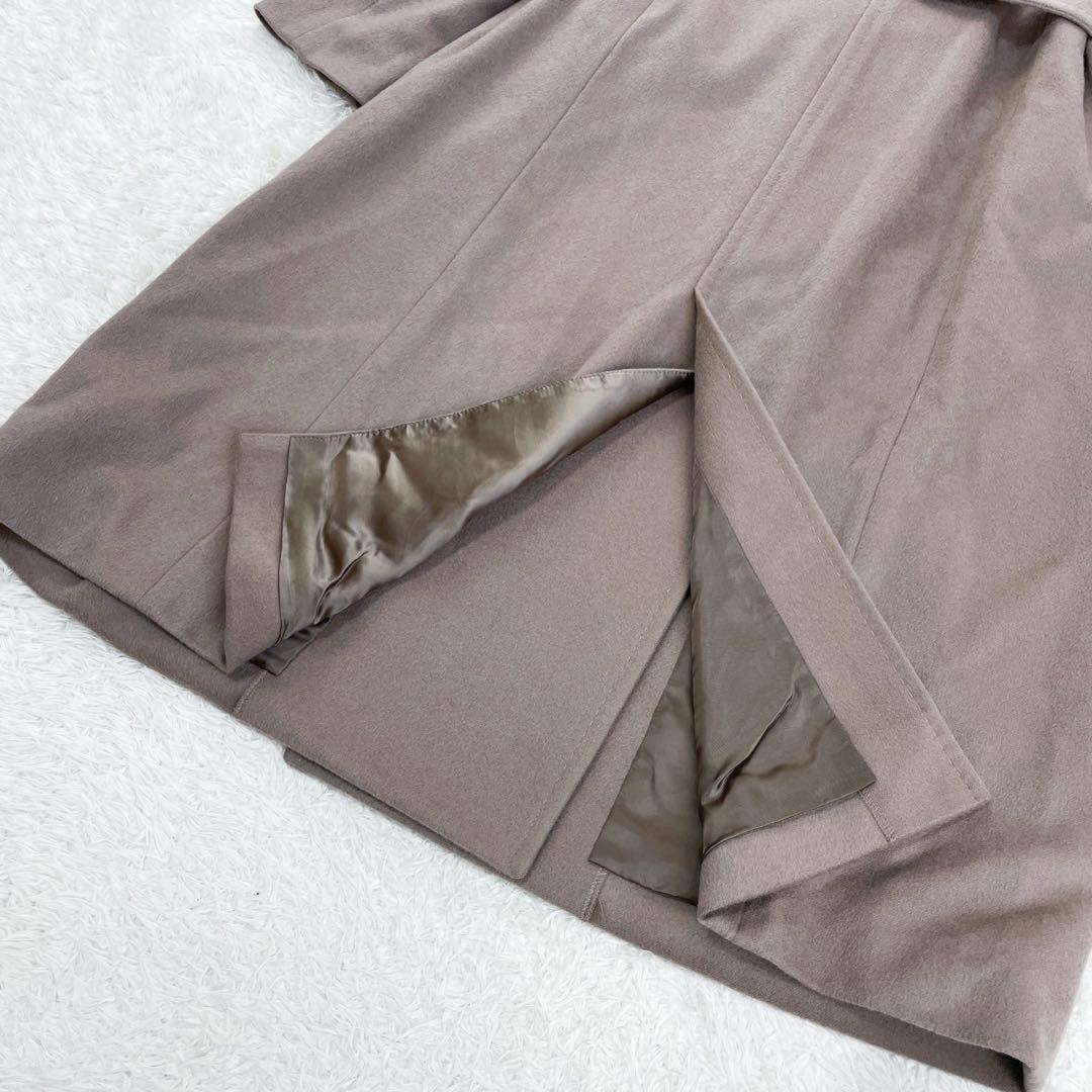 極美品✨ INDIVI V.A.I カシミヤビーバーステンカラーコート キャメル