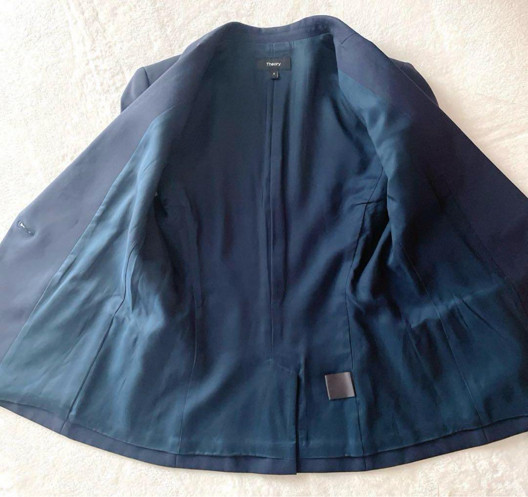 極美品　Theory TAILOR 紺 現行タグ スカートスーツセットアップ 0