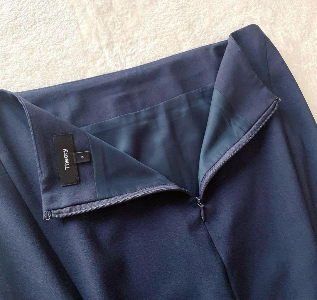 極美品　Theory TAILOR 紺 現行タグ スカートスーツセットアップ 0