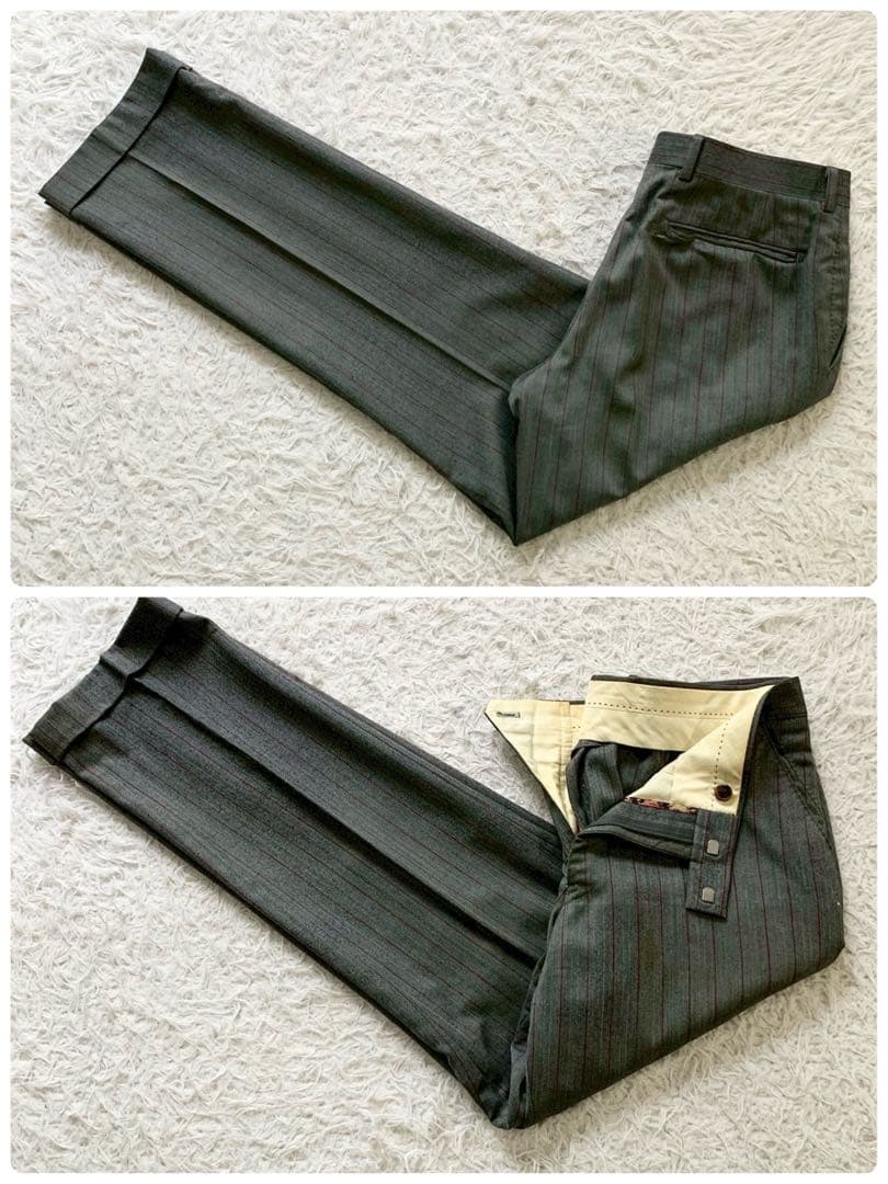 Paul Smith　ポールスミス　花柄裏地　スーツ　セットアップ　ストライプ