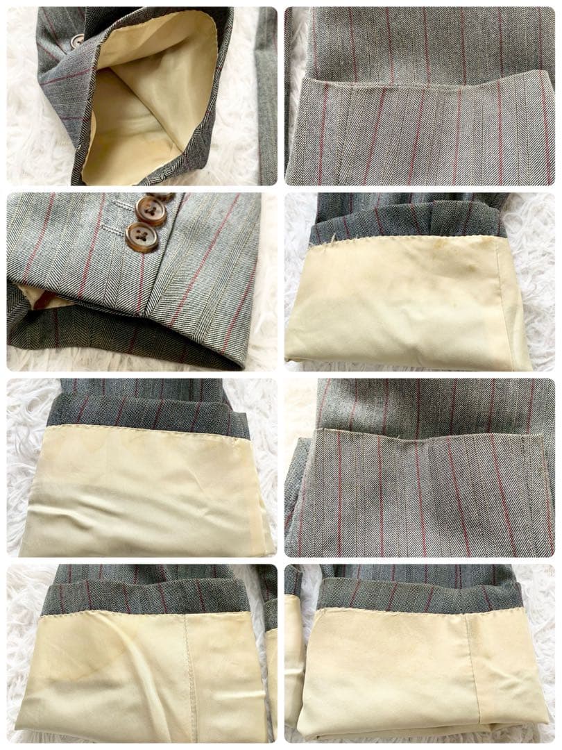 Paul Smith　ポールスミス　花柄裏地　スーツ　セットアップ　ストライプ