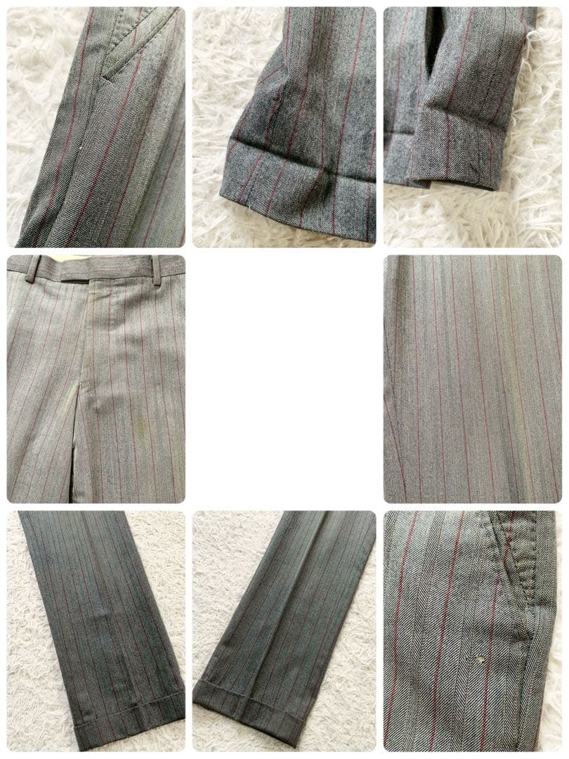 Paul Smith　ポールスミス　花柄裏地　スーツ　セットアップ　ストライプ