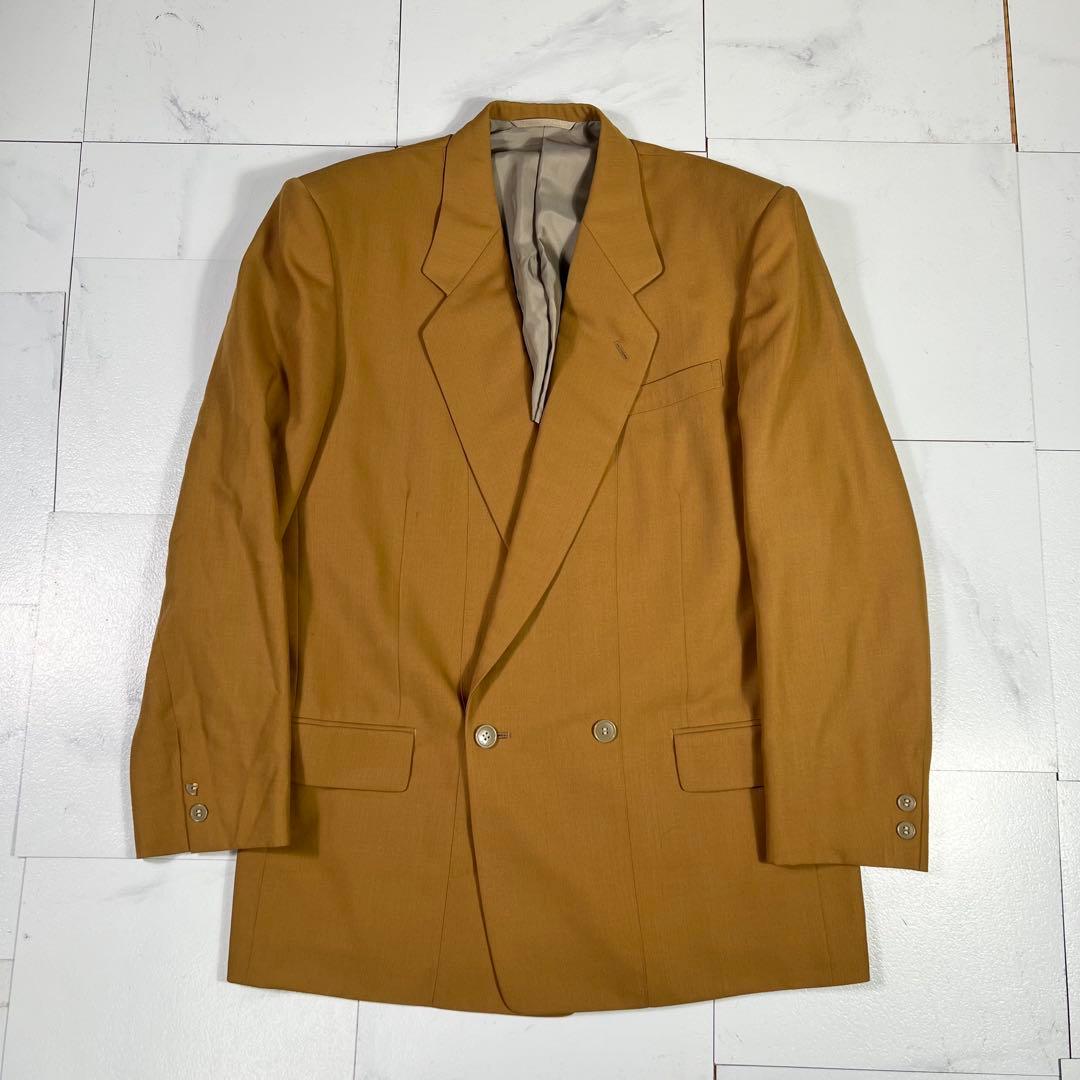 90s Mr.JUNKO ダブル セットアップ スーツ ウール ブラウン L