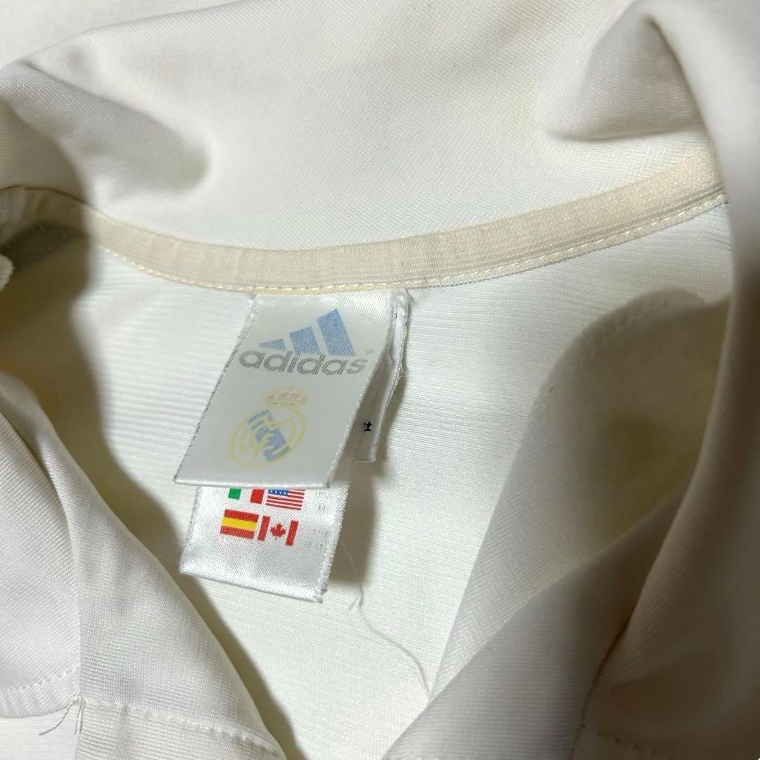 アディダス レアルマドリード 長袖 ユニフォーム ホワイト XL 刺繍