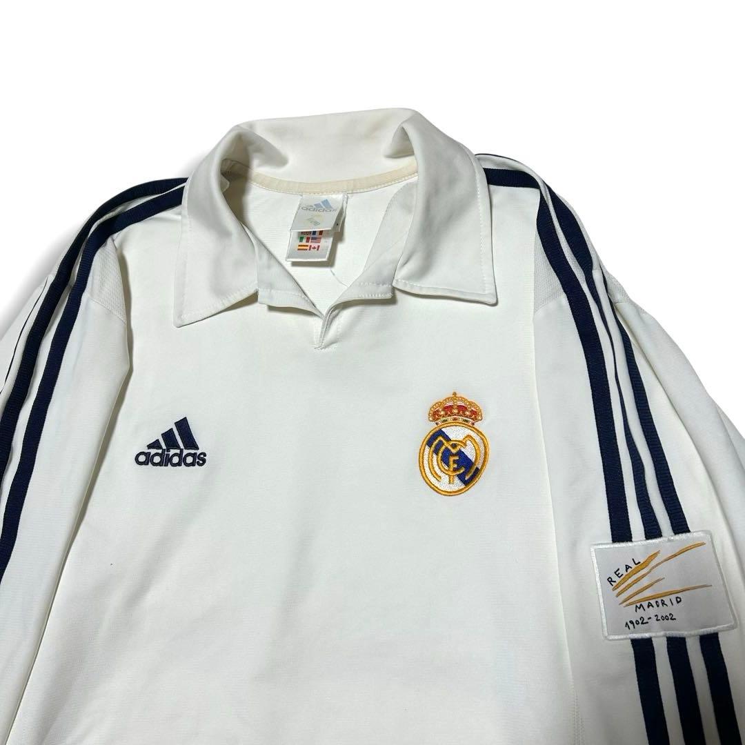 アディダス レアルマドリード 長袖 ユニフォーム ホワイト XL 刺繍