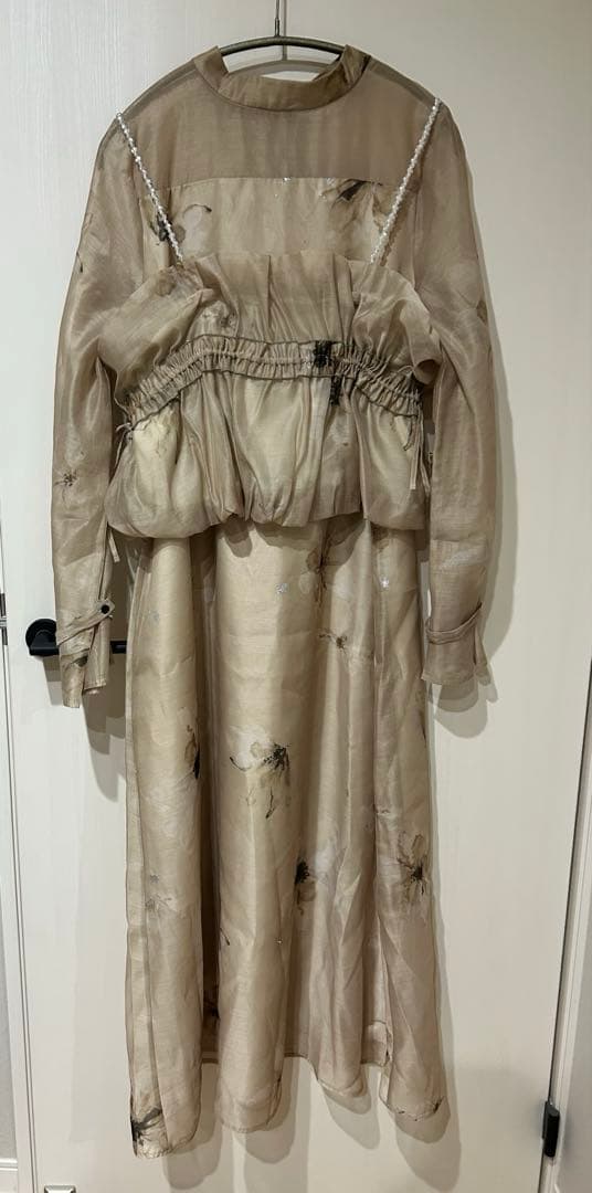 美品　willfully オケージョンドレス ワンピース TAN フリーサイズ