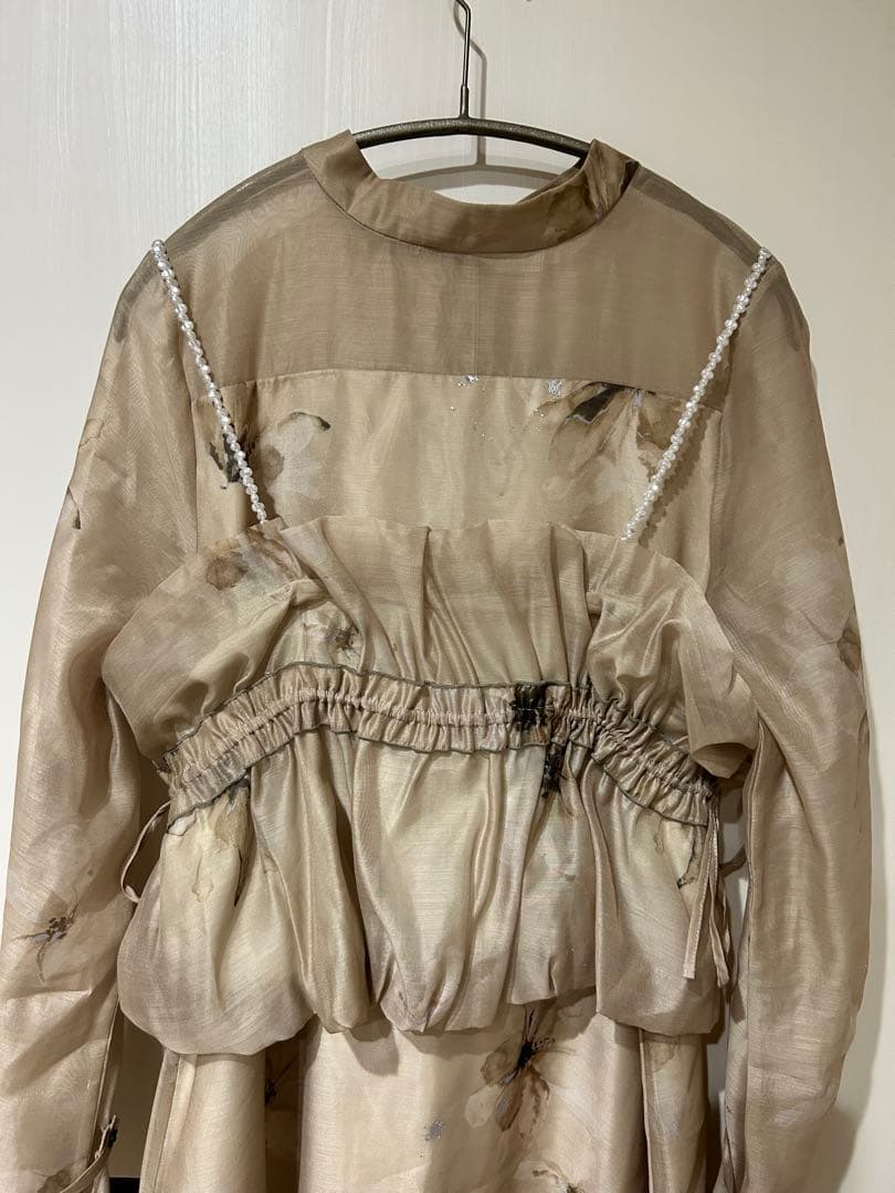 美品　willfully オケージョンドレス ワンピース TAN フリーサイズ