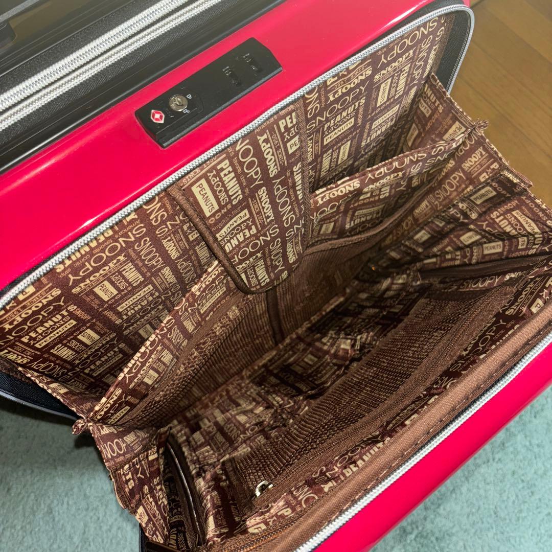 値下げしました‼️ スヌーピー スーツケース ピンク ブラウン